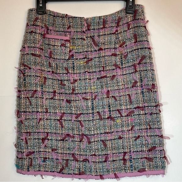 Tibi tweed pink multi-color skirt size 4 - Picture 2 of 9